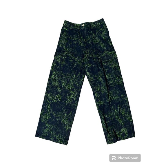 I.AM.GIA Sinead Flared Cargo Jeans Tiger Green S 26x28 - Picture 1 of 6
